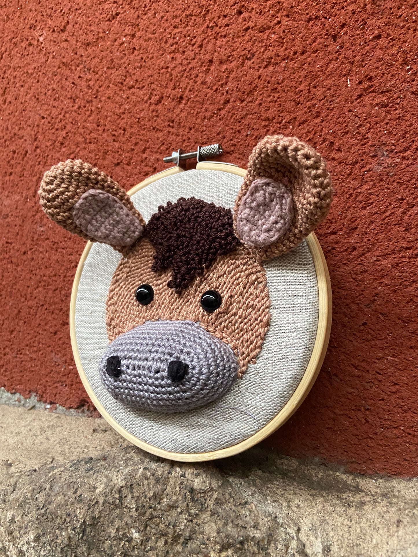 Burro en punch needle