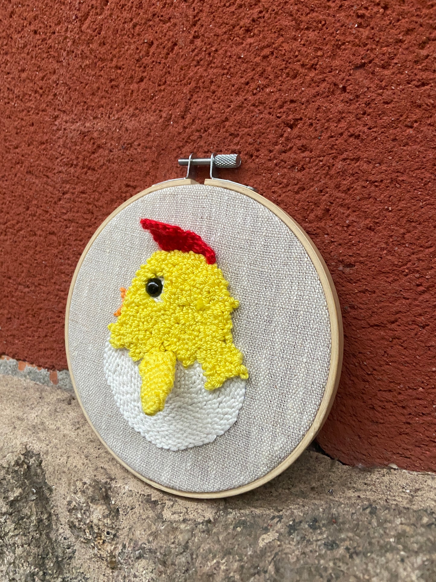 Pollito de punch needle