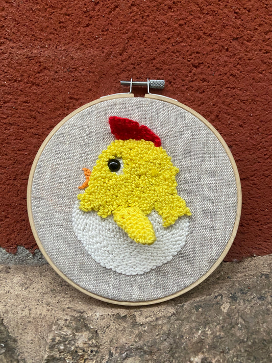 Pollito de punch needle