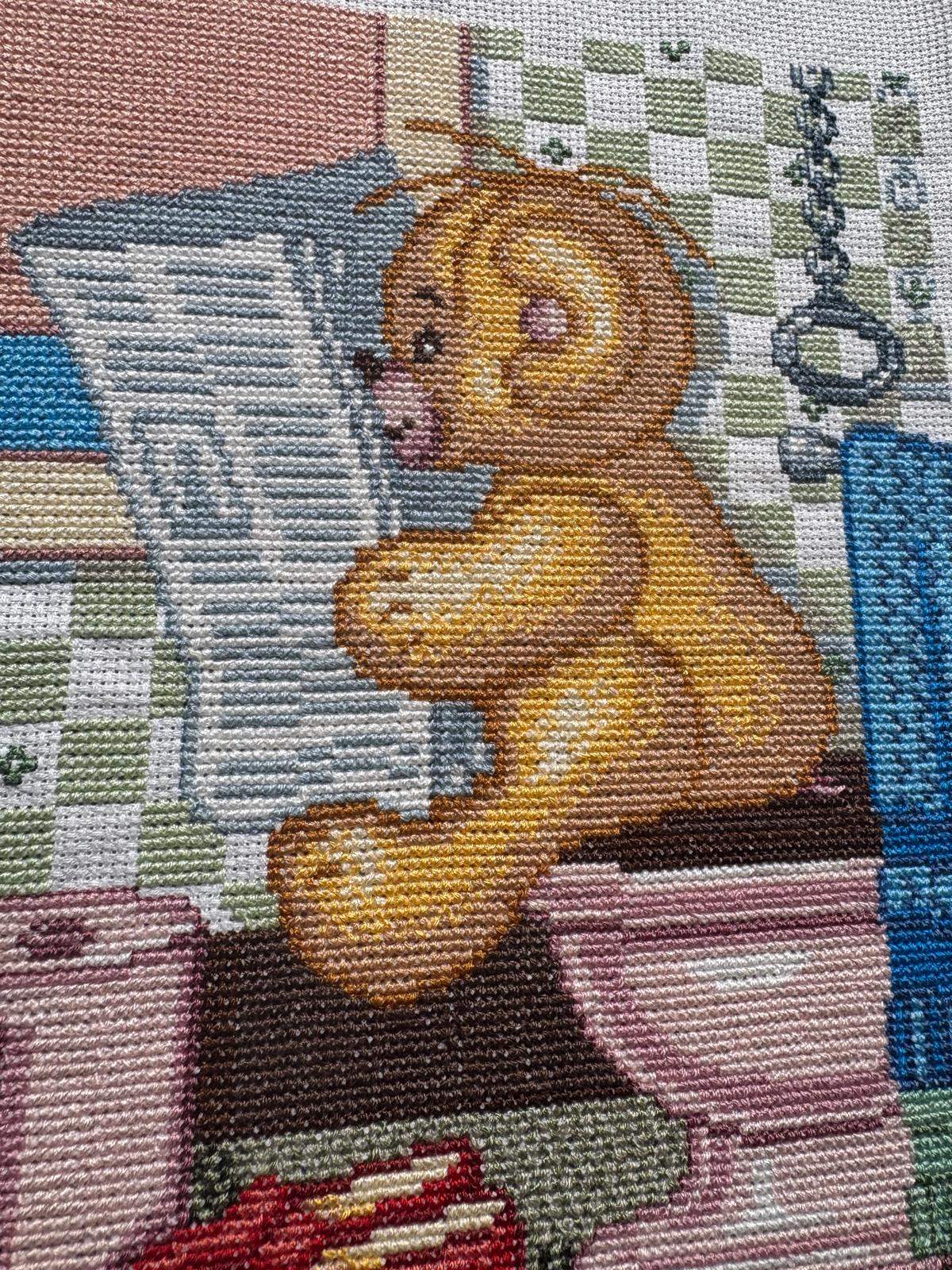 oso en el baño